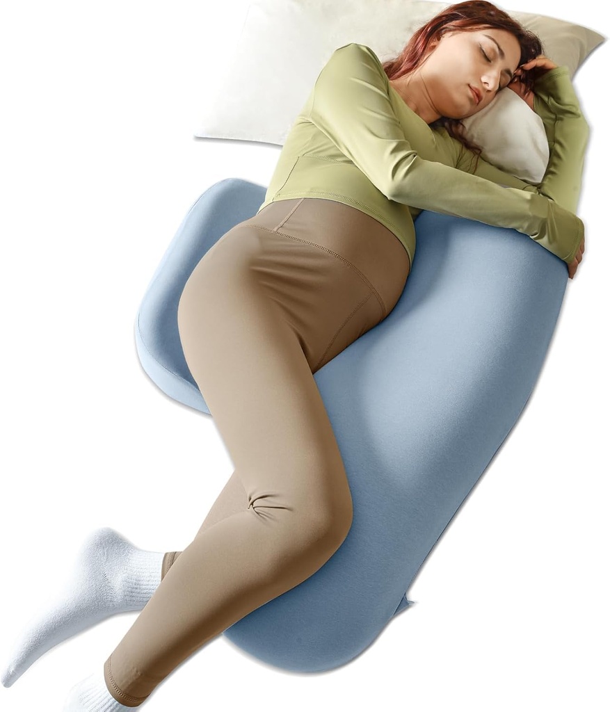 WEIKA Pregnancy Pillows for Sleeping, Memory Foam Maternity Pillow for Side Sleeper