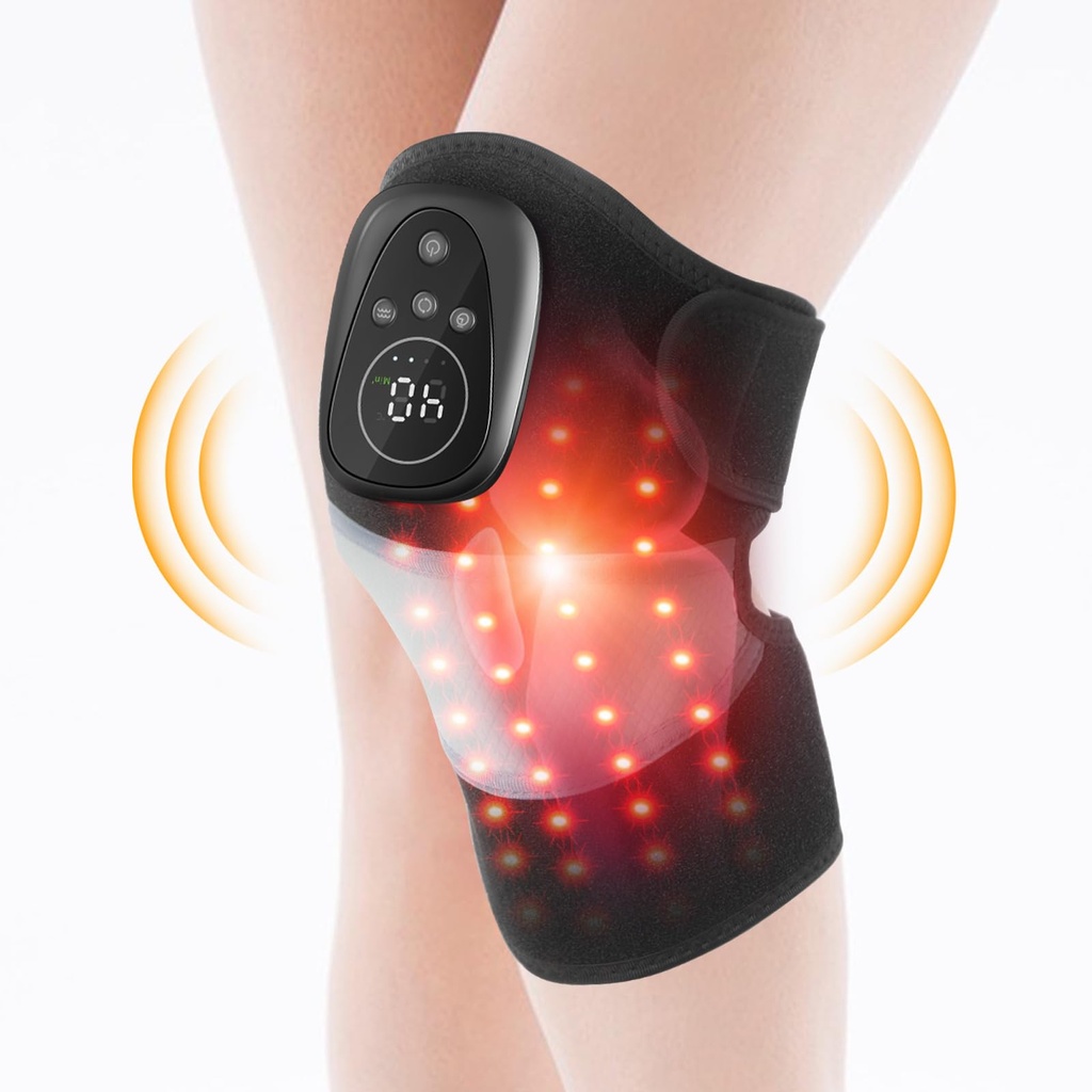 tempsnug Red Light Therapy Knee Massager with Heat, Cordless 3 in 1 Knee Shoulder Elbow Mas