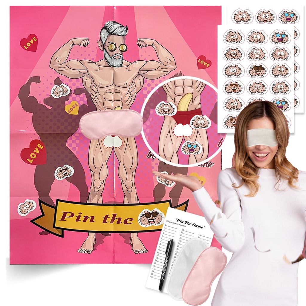 TYHJOY Hen Do Party Games for Adults, Bridal Shower Bachelorette Party Games Naughty, Pin G