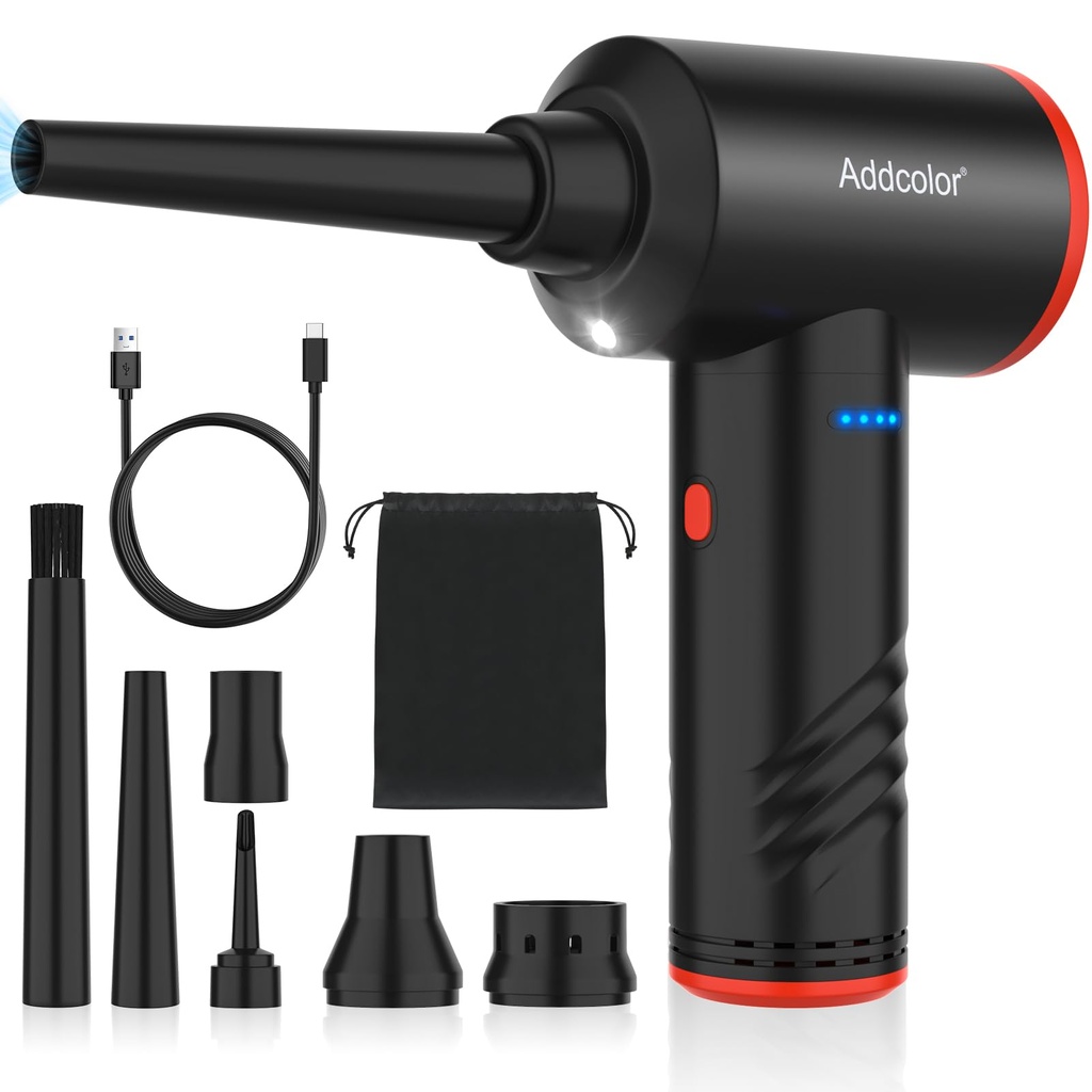ADDCOLOR Compressed Air Duster Cleaner for PC 6000mAh Electric Air Blower AD38 Air Duster 3