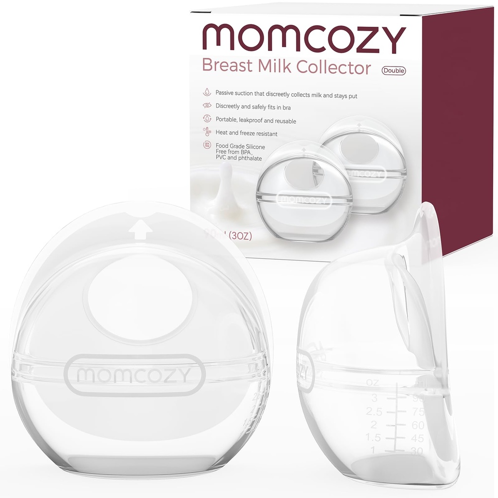Momcozy Breast Milk CollectorÃ¯Â¼ÂŒ90ml Capacity, Leak-Resistant Fit
