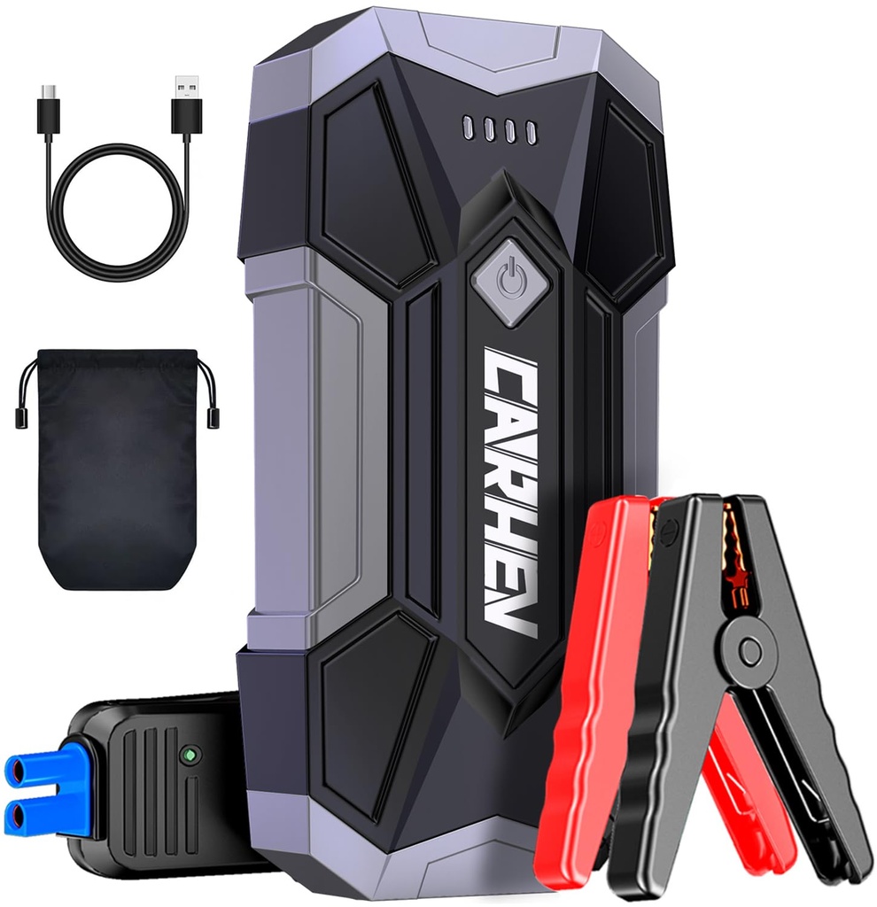 4500A Jump Starter Power Pack, Car Battery Booster Jump Starter Power Bank (up to 8.0L Gas o