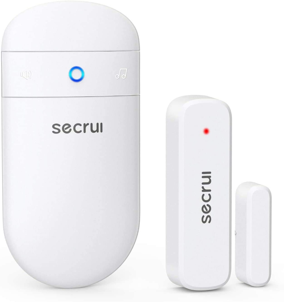 SECRUI Wireless Door Open Sensor Alarm Chime, 400ft Operating Range 52 Chimes Adjustable Vol