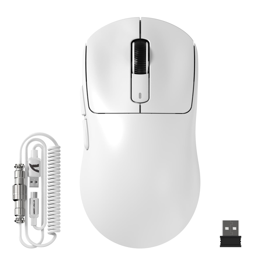 ATTACK SHARK X3MAX 49g SUPERLIGHT Mouse, PixArt PAW3950 Gaming Sensor, BT/2.4G Wireless/Wire