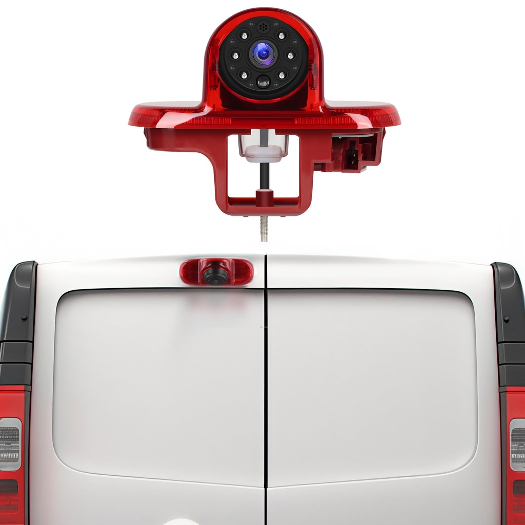 Rimoody Third Brake Light Reversing Camera for Vauxhall Vivaro Renault Trafic 2001-2014 Vau
