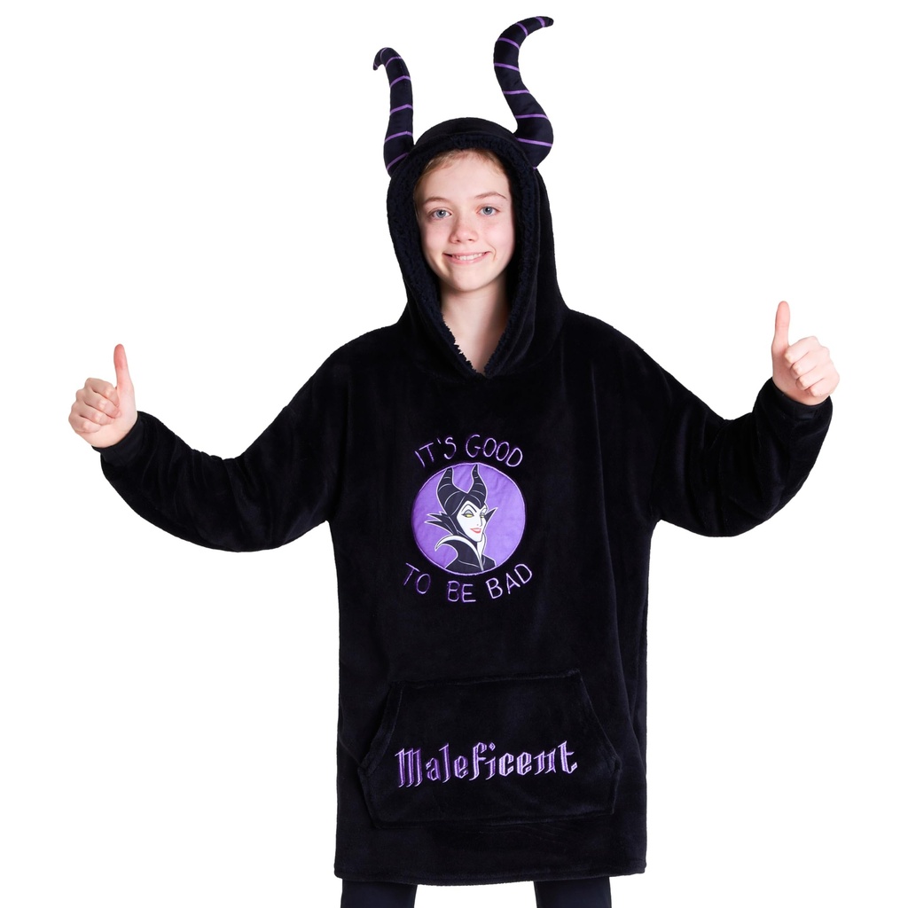 Disney Stitch Fleece Hoodie Blanket for Kids and Teenagers - One Size Fluffy Oversized Hoodi