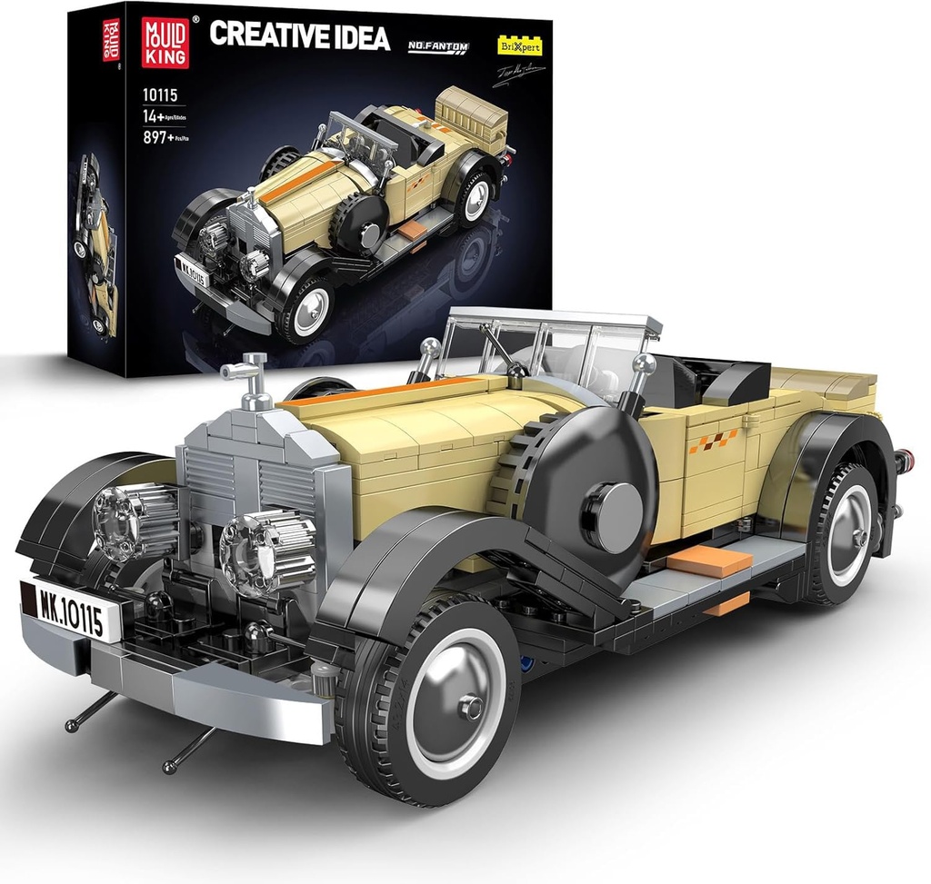 Mould King 10115 Classic Cars Building Kits, MOC Building Blocks Set to Build, Vintage Car