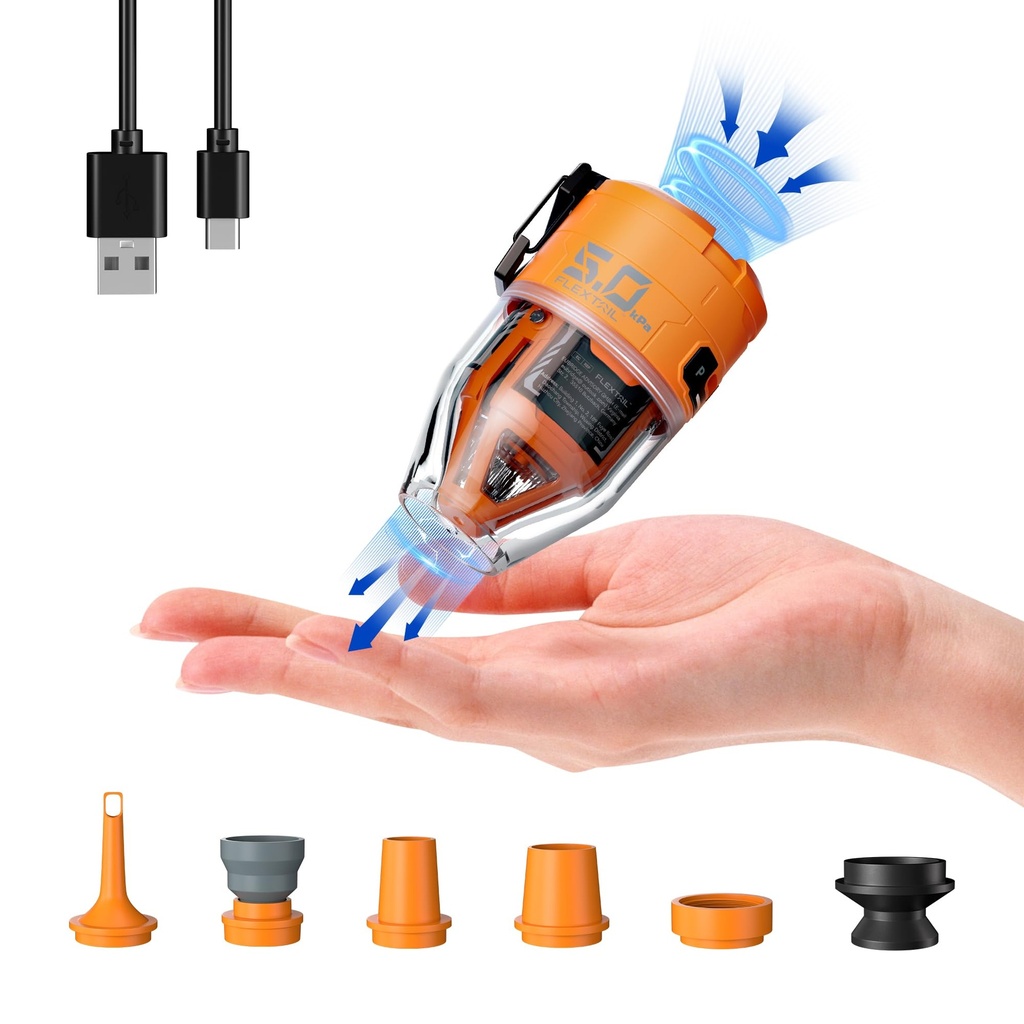 FLEXTAILGEAR Electric Pump for Inflatables, Air Pump for Mattress & Airbed, 500 L/min, 3.5k