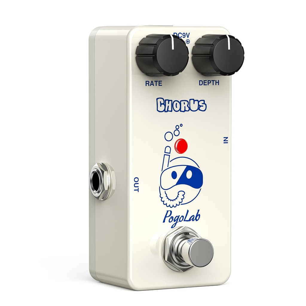 Chorus Guitar Pedal, POGOLAB Electric Bass Guitar Pedal, Mini Effetcs Pedal, True Bypass