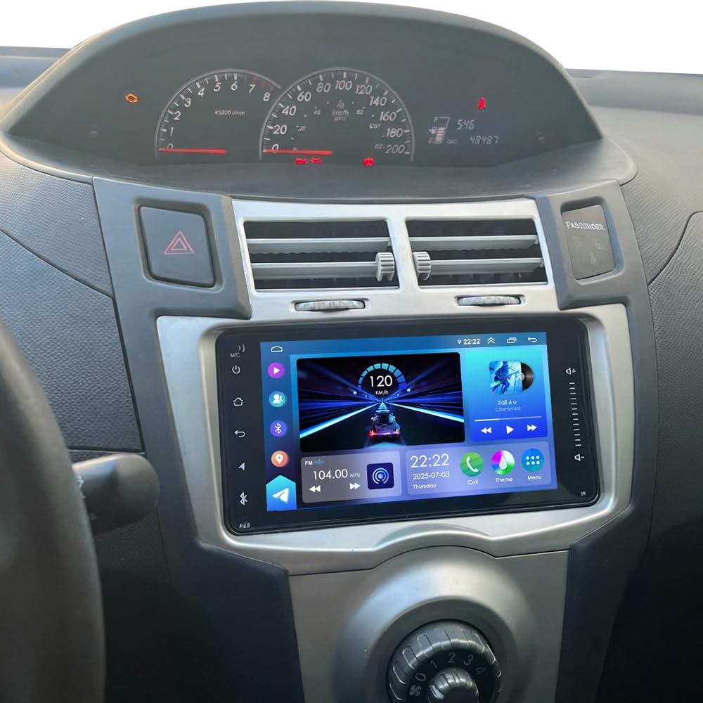 7" 4G+64G Android 13 Car Stereo for Toyota Yaris 2010 2011 w/Wireless Carplay & Android Auto