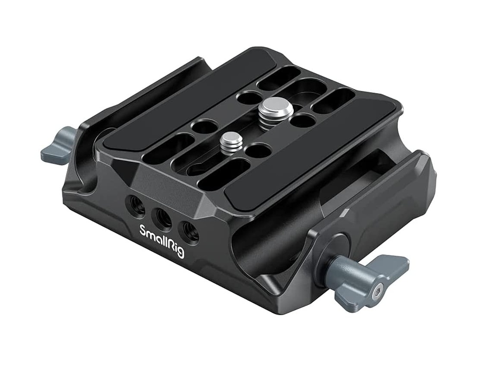SMALLRIG Universal Camera LWS Baseplate Base Plate with Dual 15mm Rod Clamp - 3357