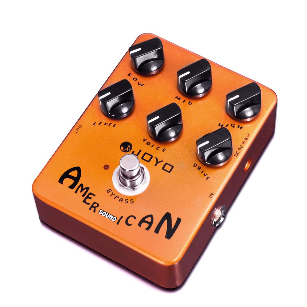 JOYO American Tube Amp Simulator & Preamp Guitar Pedal, 6-Knob Control 