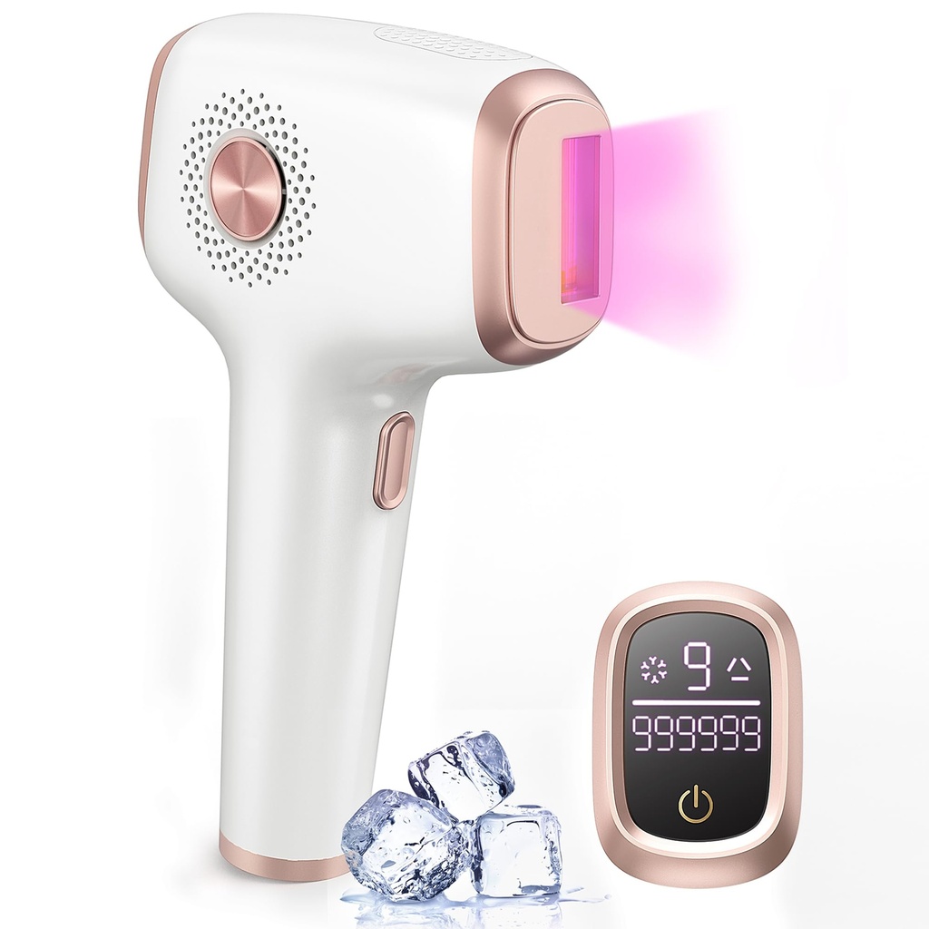 INNZA IPL Hair Removal Device with Ice Cooling Function 999999 Flashes 9 Level Painless 