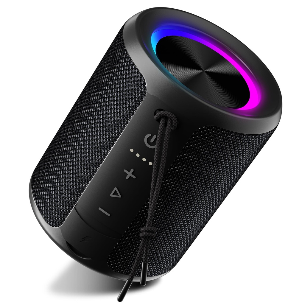 DUDGSIS Portable Bluetooth Speaker, Wireless Speakers With Led Light, Louder Volume