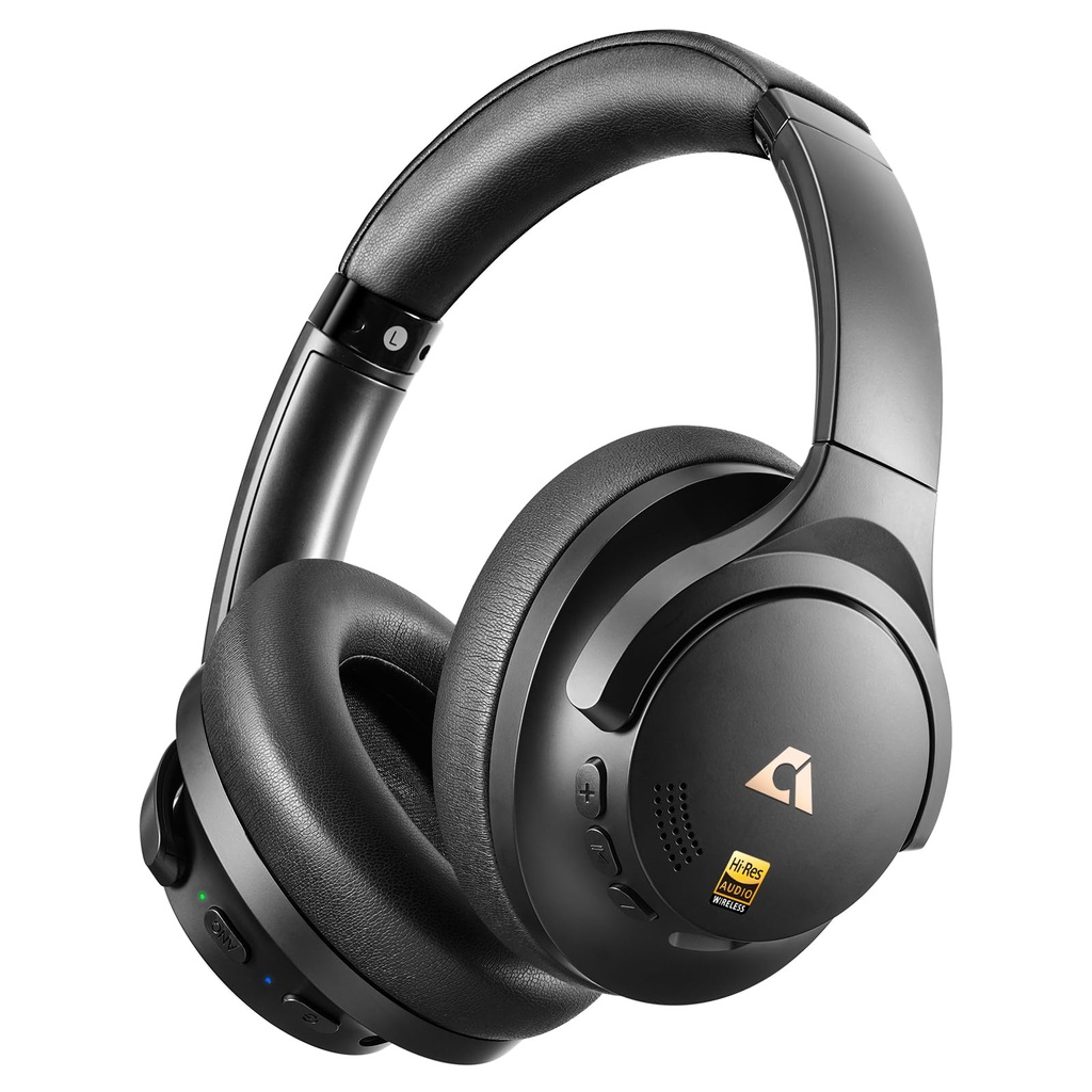1Mii AI Y8+ Active Noise Reduction Hybrid Wireless Bluetooth 6.0 Headphones, LDAC Hi-Res 