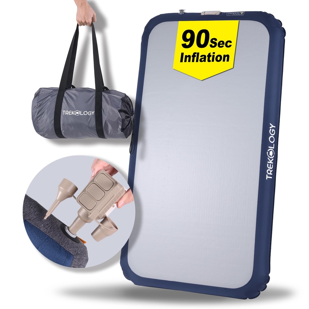 TREKOLOGY Air Mattress with Rapid DC Pump Ã¢Â€Â“ Durable, Leak-Proof Airbed for Home & Outdoor