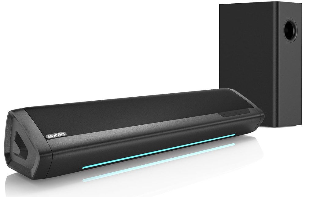 Saiyin Sound Bar with Subwoofer for TV, 17-inch Soundbar, 2.1ch Surround Sound System 