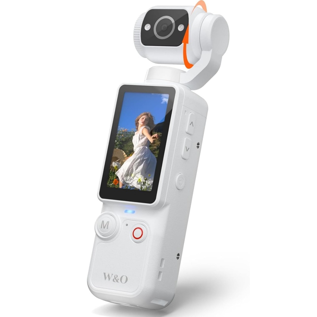 W&O CGXUED Portable 2.5K Video Recorder with 180Ã‚Â° Rotating Lens, Vlogging Camera,Pocket