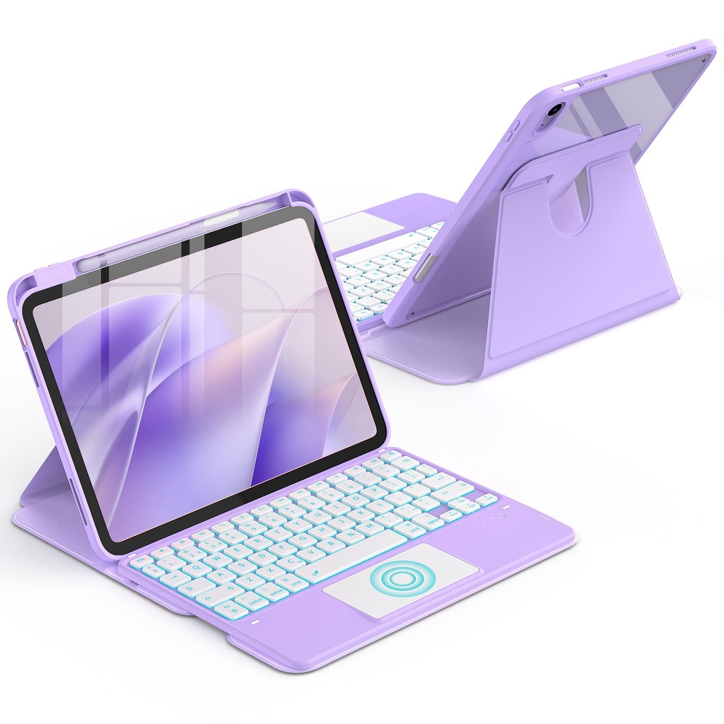 CACOE 360 Rotating Keyboard Case for iPad (A16) 11th/10th Generation (11"/10.9") 2025/2022
