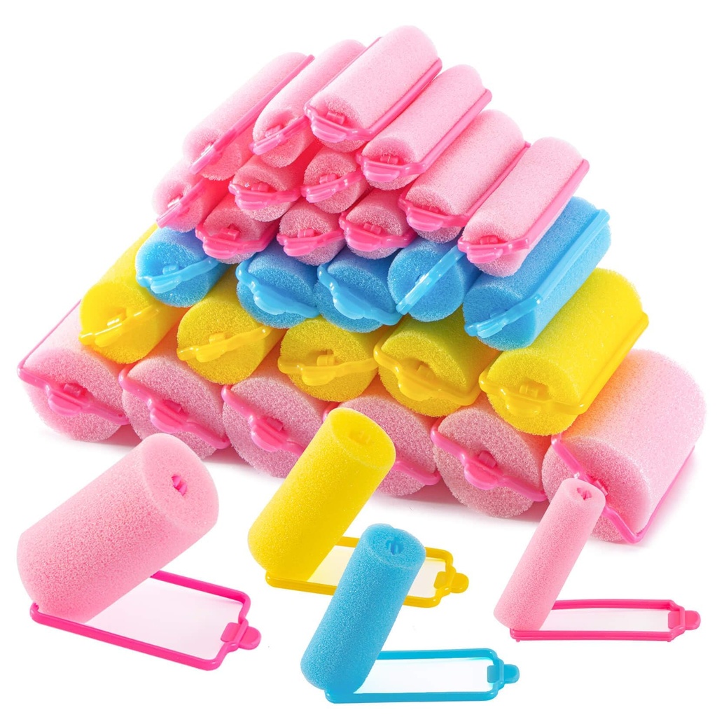 MAQIHAN 36PCS Foam Hair Rollers - Heatless Hair Curlers No Heat Hair Styling Appliances Sel