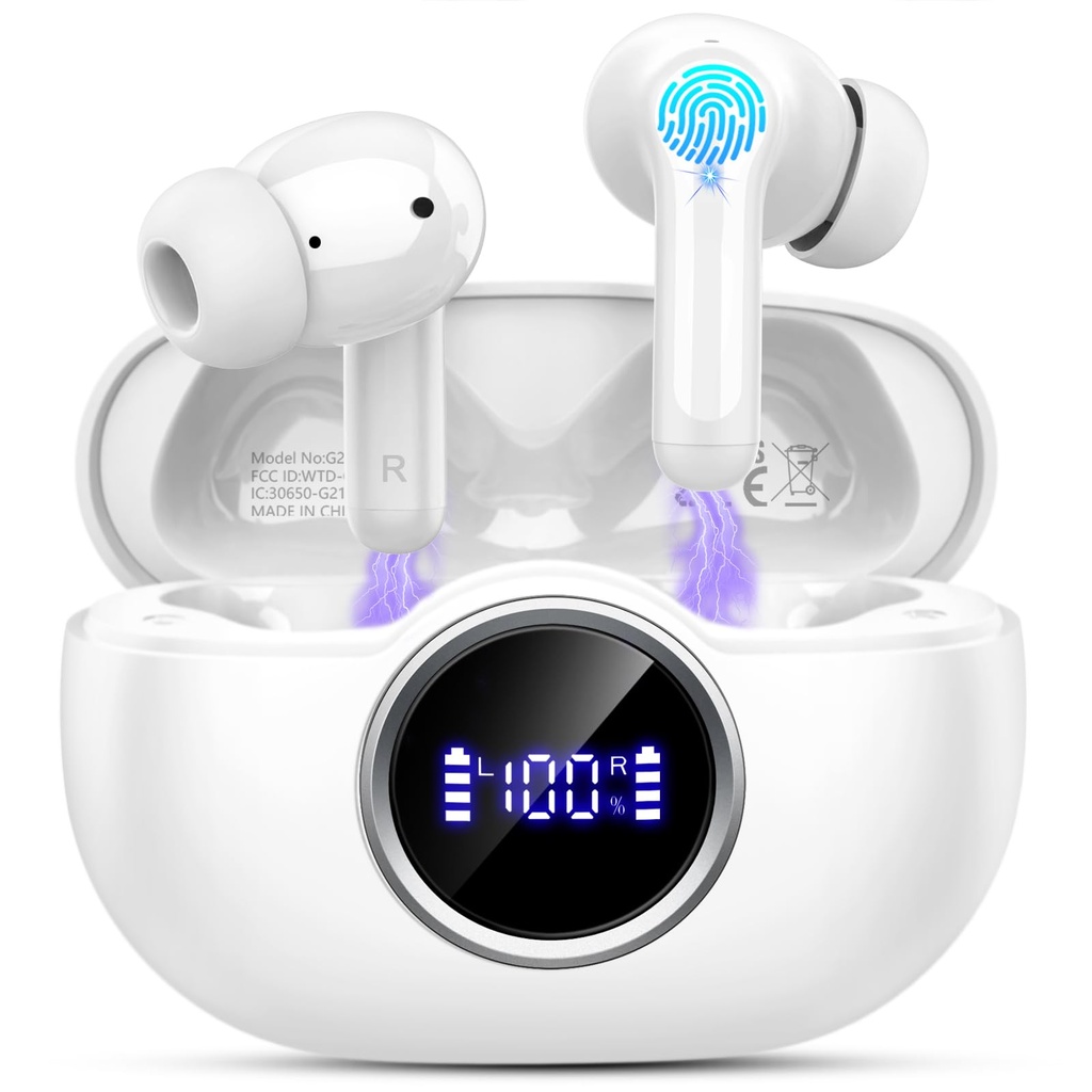 Rinsmola Wireless Earbuds, Bluetooth 5.4 Ear Buds 2026 New Wireless Headphones in Ear