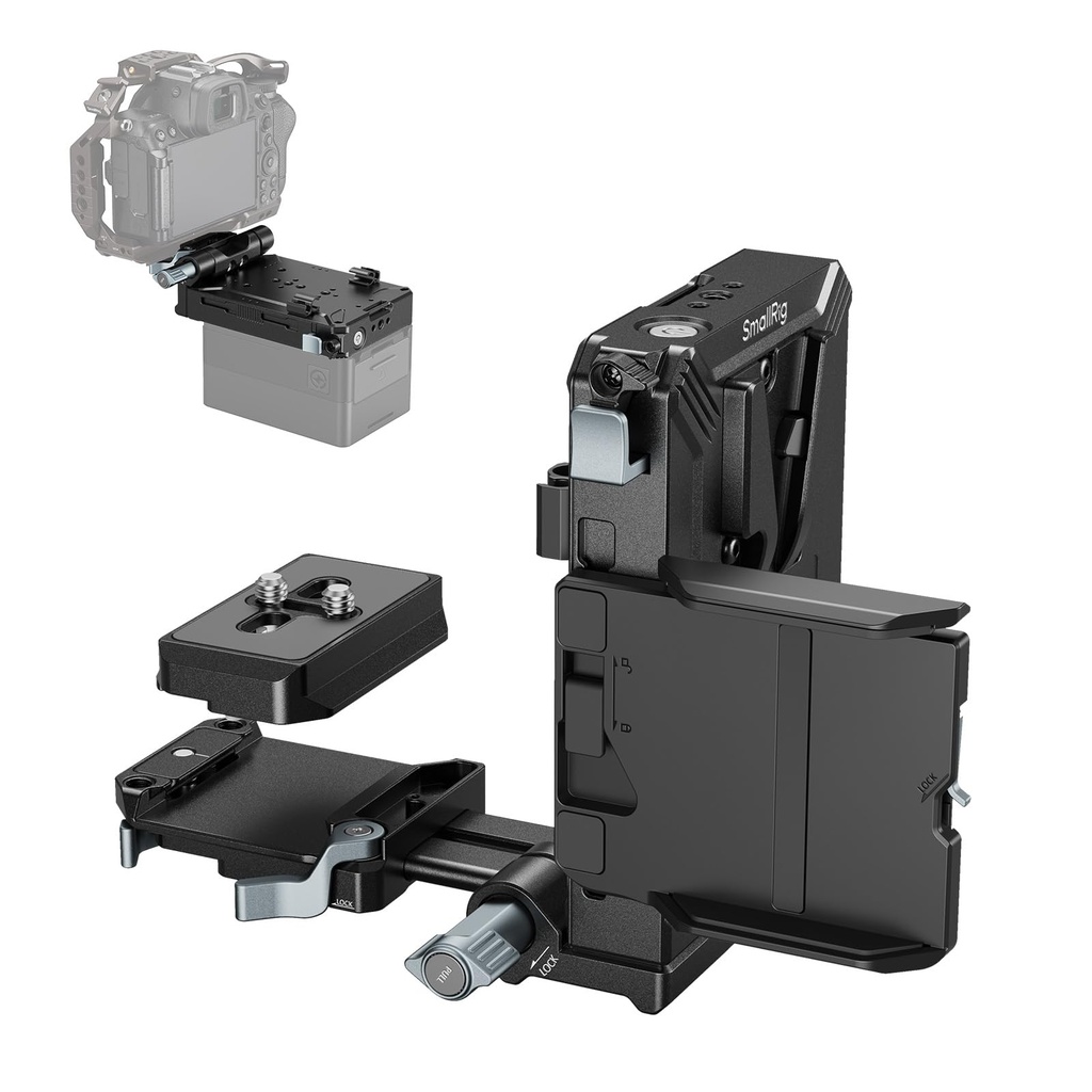 SMALLRIG Upgraded V Mount Battery Plate Kit, w/QR Plate for Arca, LCD Screen Protector 