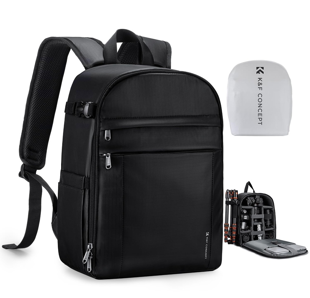 K&F CONCEPT Camera Backpacks for Photographers Travel Bag for Tripod Camera Lence Accessory