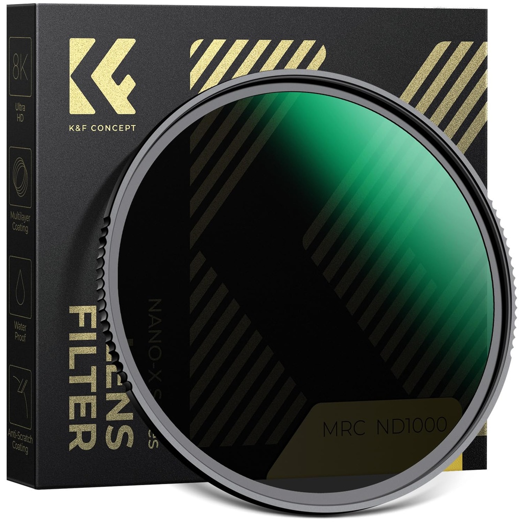 K&F CONCEPT 95mm ND Filter ND1000 Neutral Density Lens Filter Multi-Coated Optical Glass ND