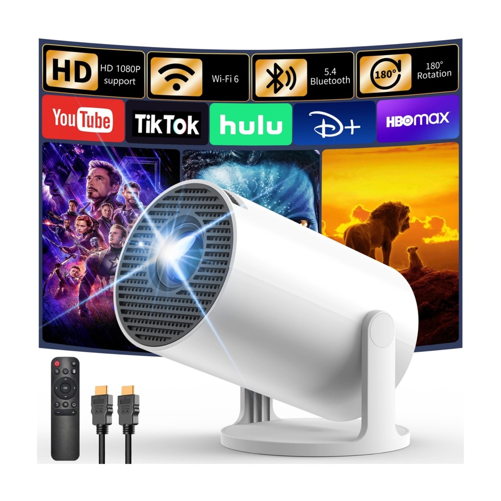 [Built-in Apps & 2026 Upgraded] Yoton Mini Projector for Bedroom with WiFi and Bluetooth