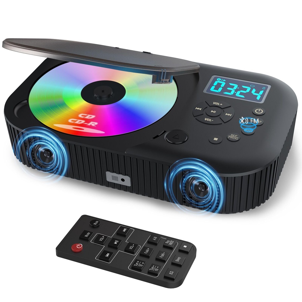 MONODEAL 2026 CD Player Portable, CD Players Bluetooth & Radio FM with Speaker, Rechargeable