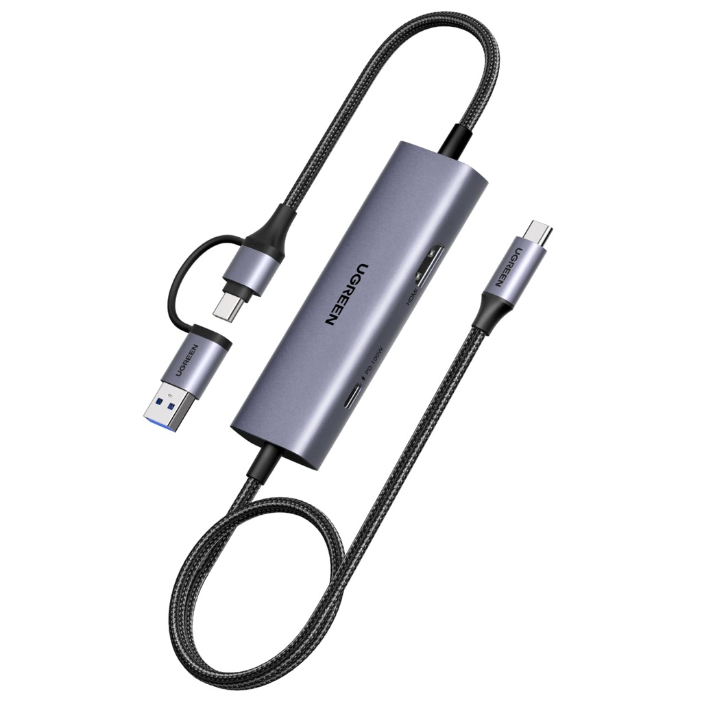 UGREEN Video Card Capture USB C Streaming Device,100W PD Fast Charger,4K@30Hz HDMI Passthro