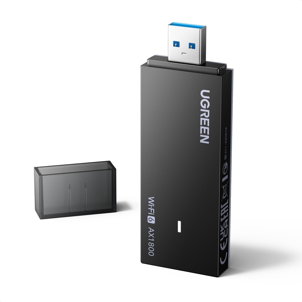 UGREEN WiFi Dongle, AX1800 Wi-Fi 6 USB Wifi Adapter for PC/Laptop, Dual Band 5GHz/2.4GHz US