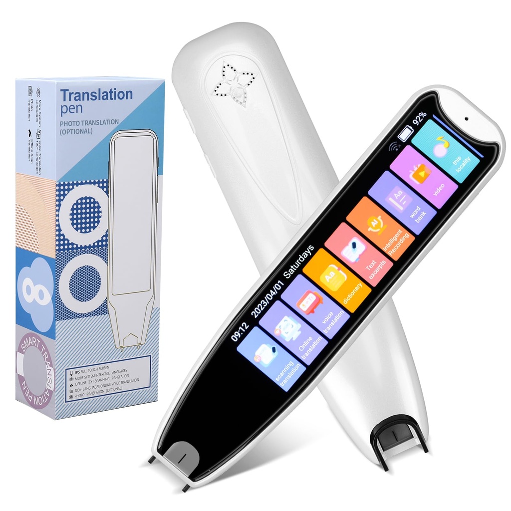 Scan Reader Pen for Dyslexia, 142 Language Scan Readering Pen Translator for Elderly, Kids,