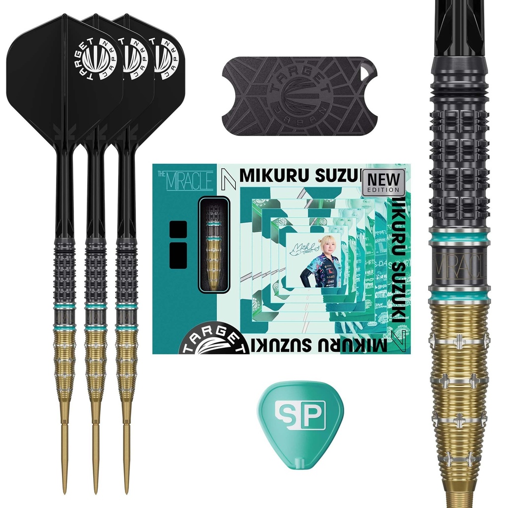 Target Japan The Miracle G7.5 Steel Tip Darts with Kflex, 24G | 95% Tungsten Darts Set, K-Fl