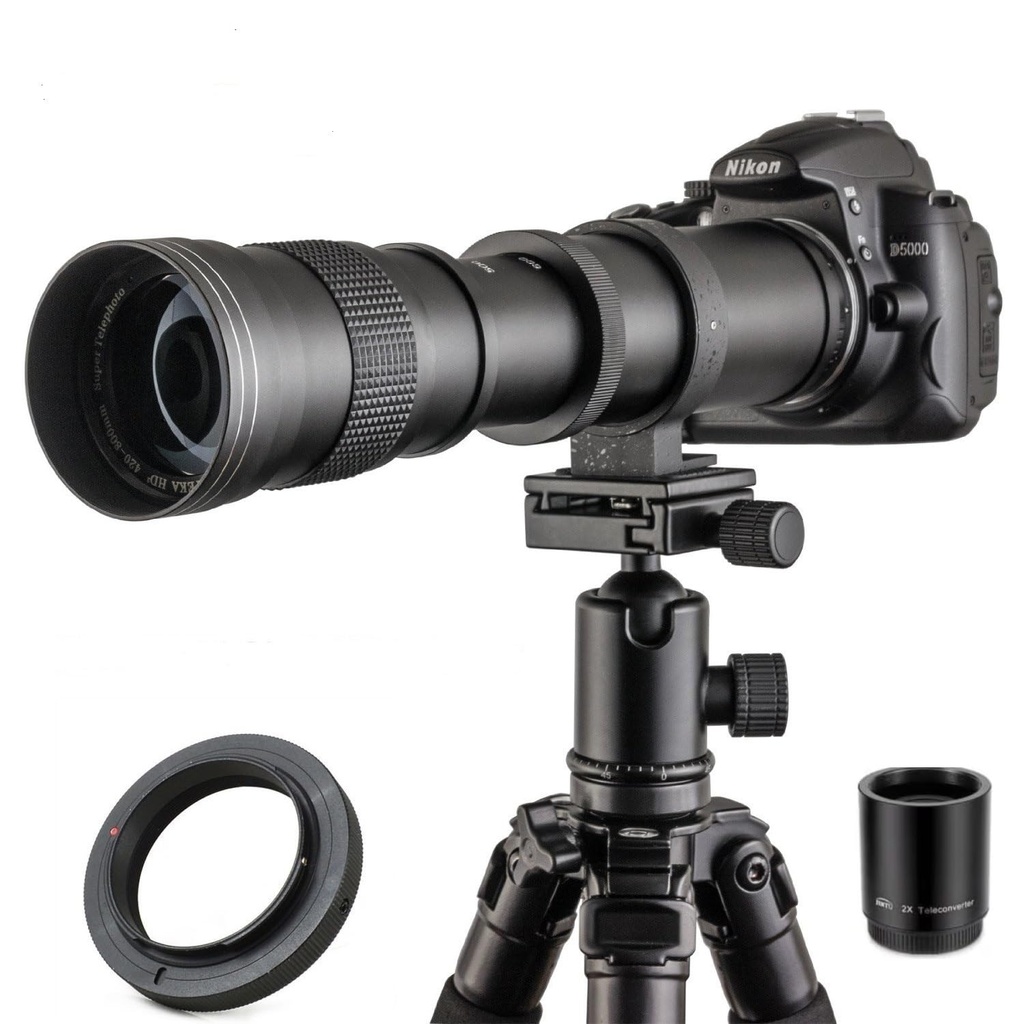 JINTU 420-1600mm Telephoto Lens Manual Zoom for Canon EF Mount SLR Cameras T7i T6 T6i T6s T