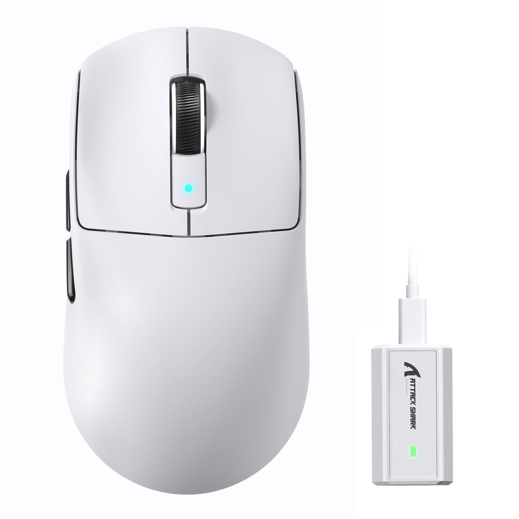 ATTACK SHARK R6 Wireless 8KHz Gaming Mouse, SUPERLIGHT 39g, Nordic 52840 MCU, PixArt PAW395