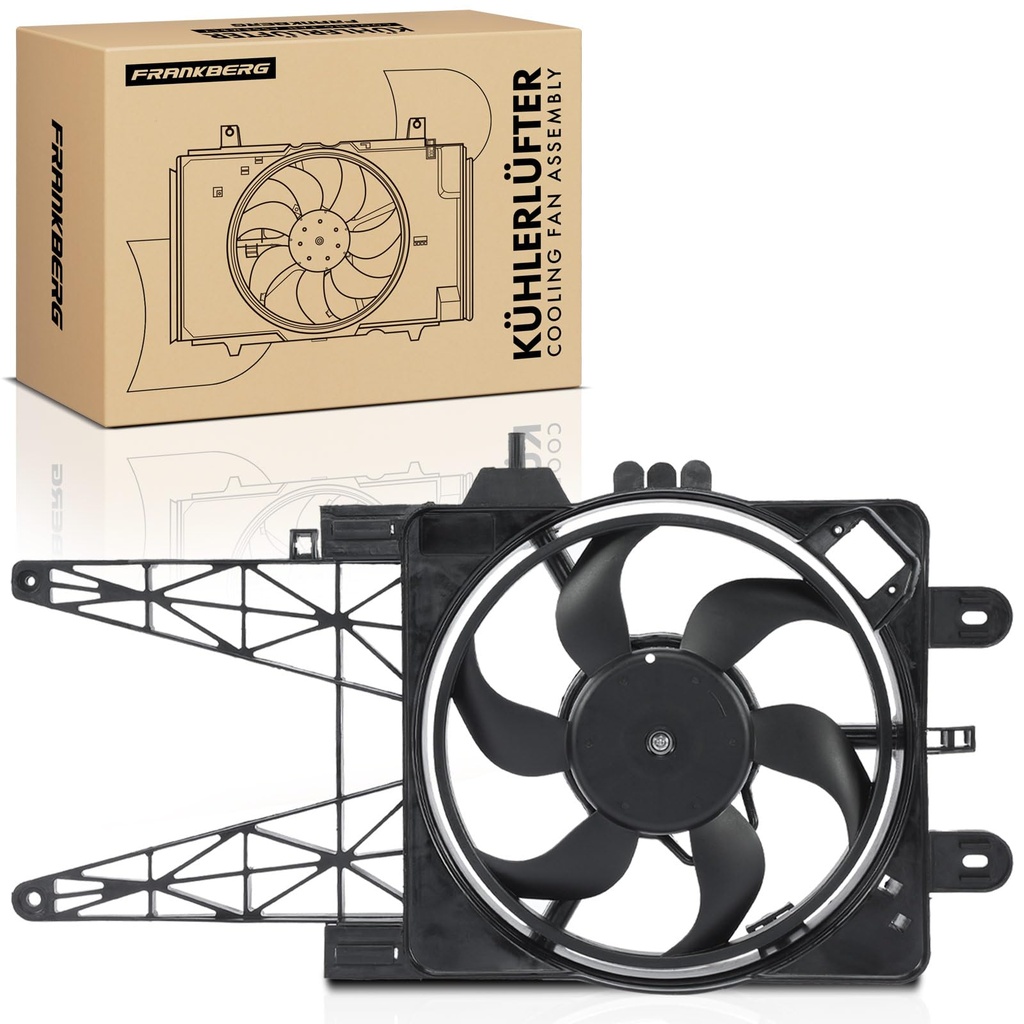 Frankberg Radiator Fan Compatible with Punto Box/Hatchback 188 1.2L Punto 188 1.2L Petrol