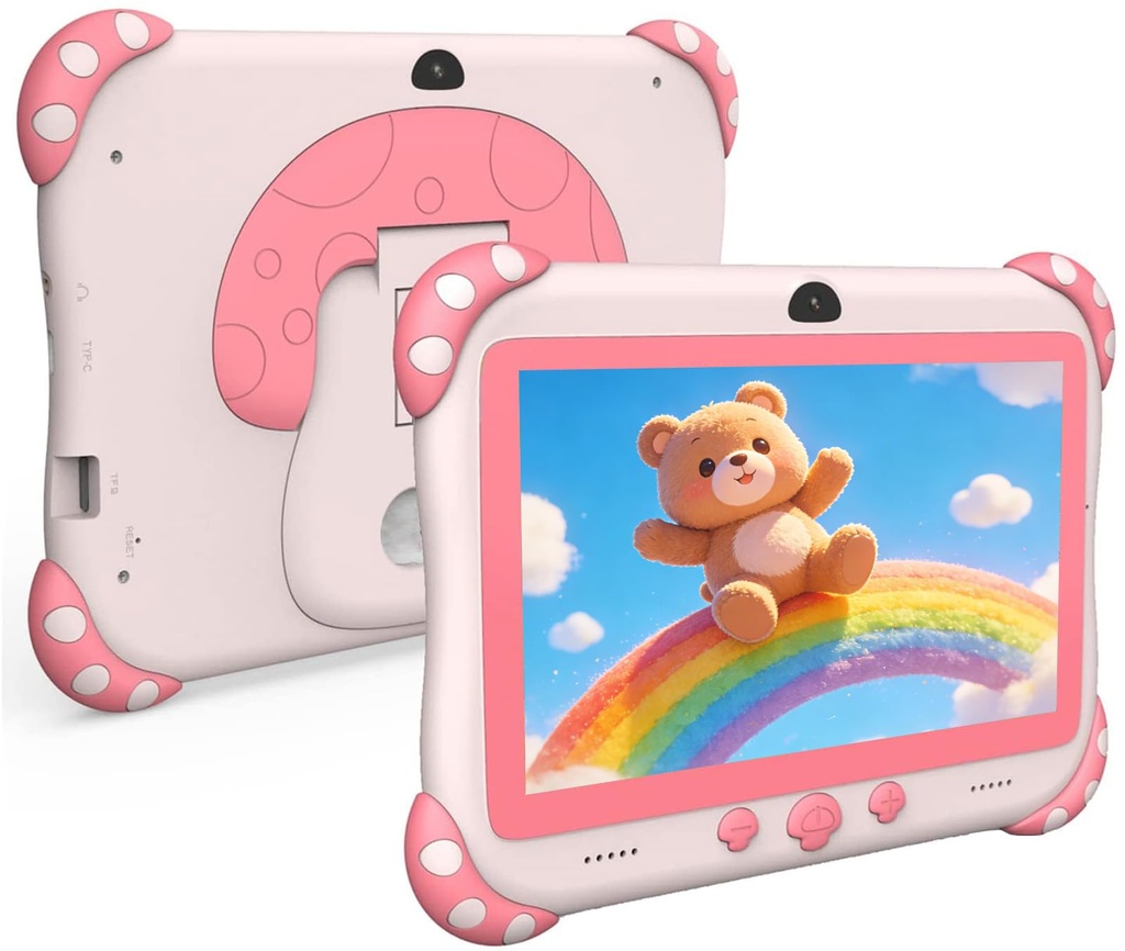 Ascrecem Kids Tablet Android 7 inch Childrens Tablet for Kids with WiFi Dual Camera