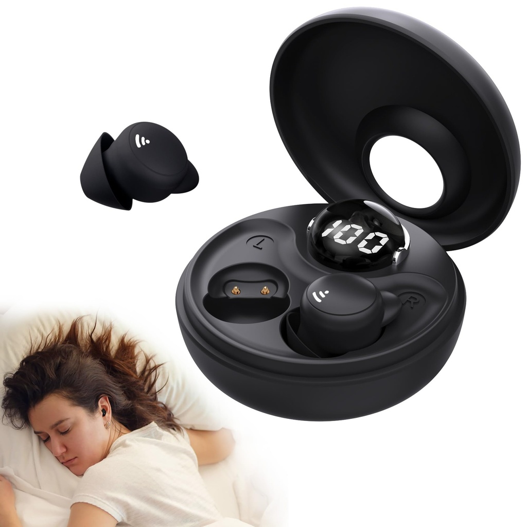 sunvito Sleep Earbuds for Side Sleepers, Mini Invisible Wireless Bluetooth 5.3 Micro Sleep