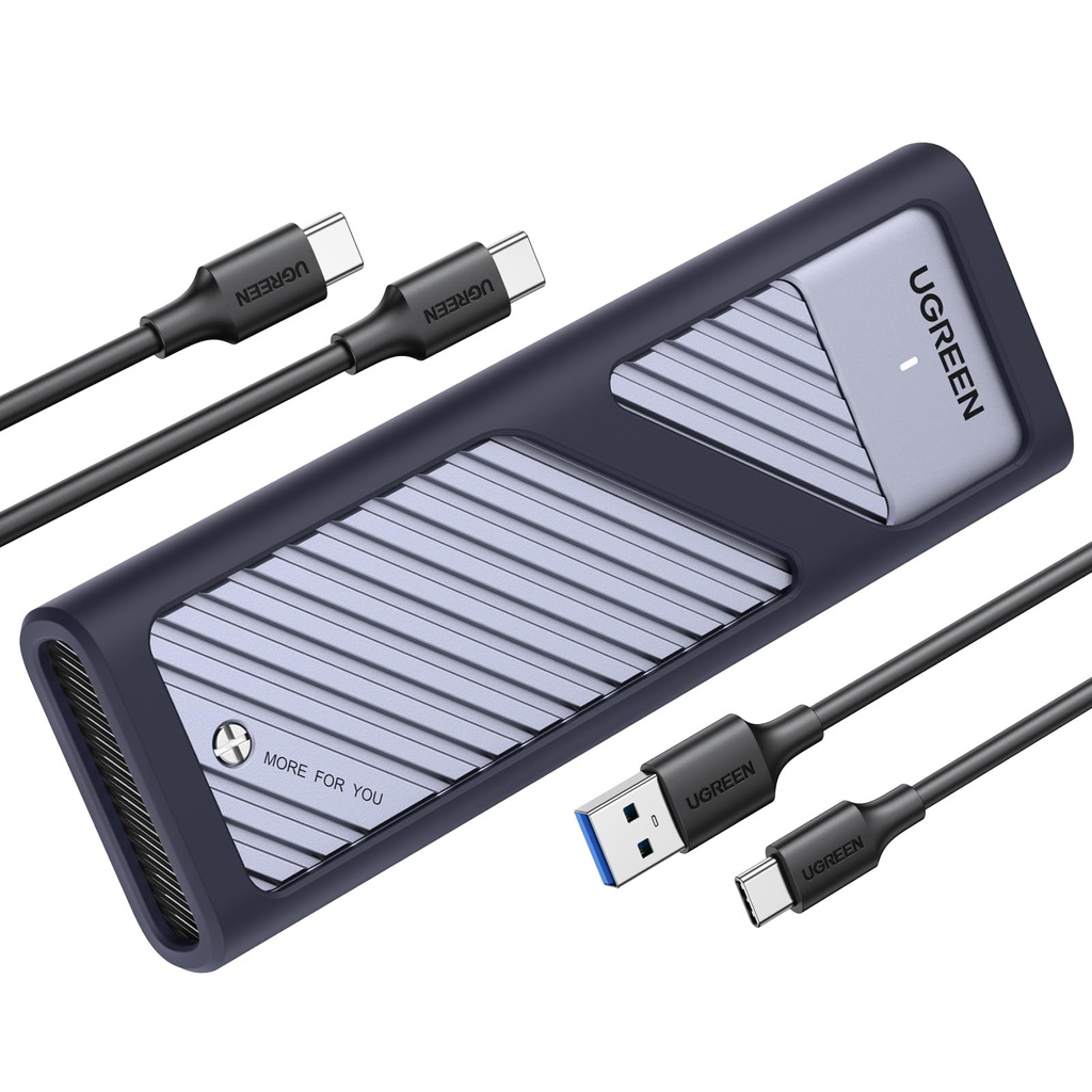 UGREEN M.2 NVMe Enclosure, Upgrade Heat Dissipation 10Gbps Aluminum NVMe Caddy with USB 3.2