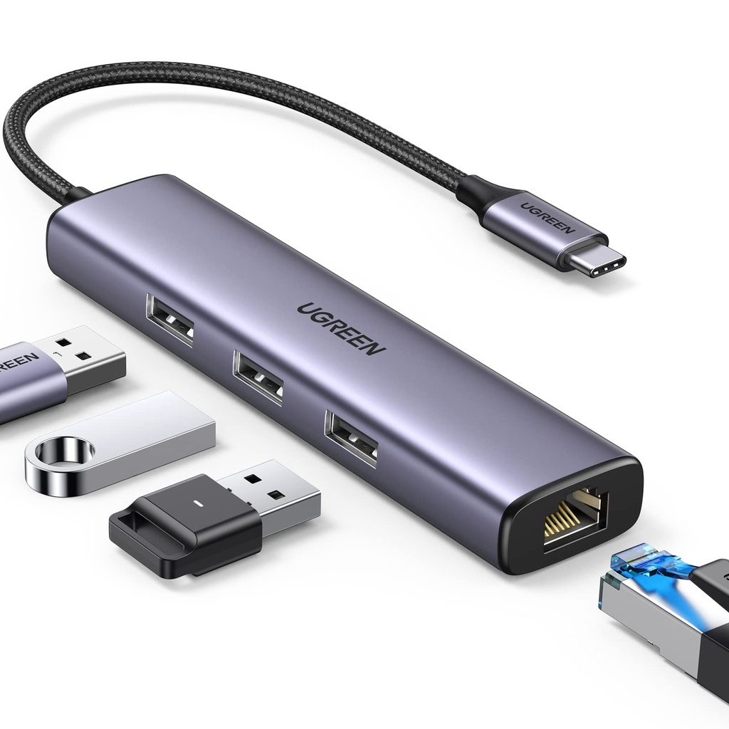 UGREEN USB C Hub Ethernet, Gigabit USB C Network Adapter with an RJ45 LAN Internet Port 