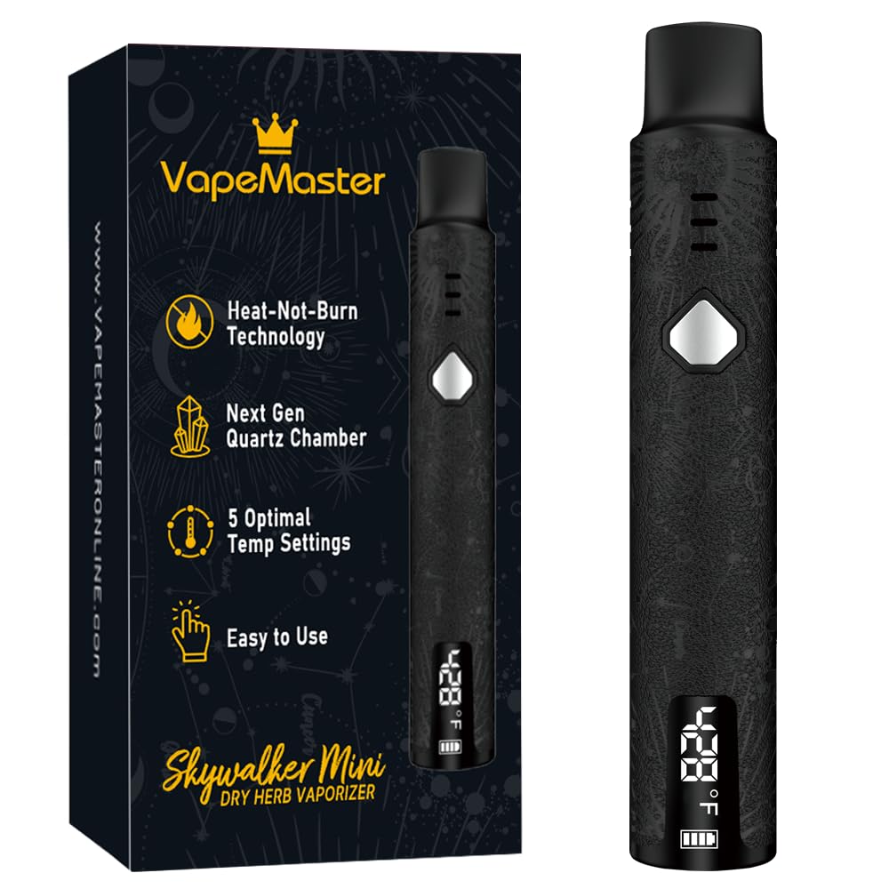 VapeMaster Skywalker Mini Dry Herb Vaporizer Pen Portable Herbal Vaporiser - Next-Gen Quart