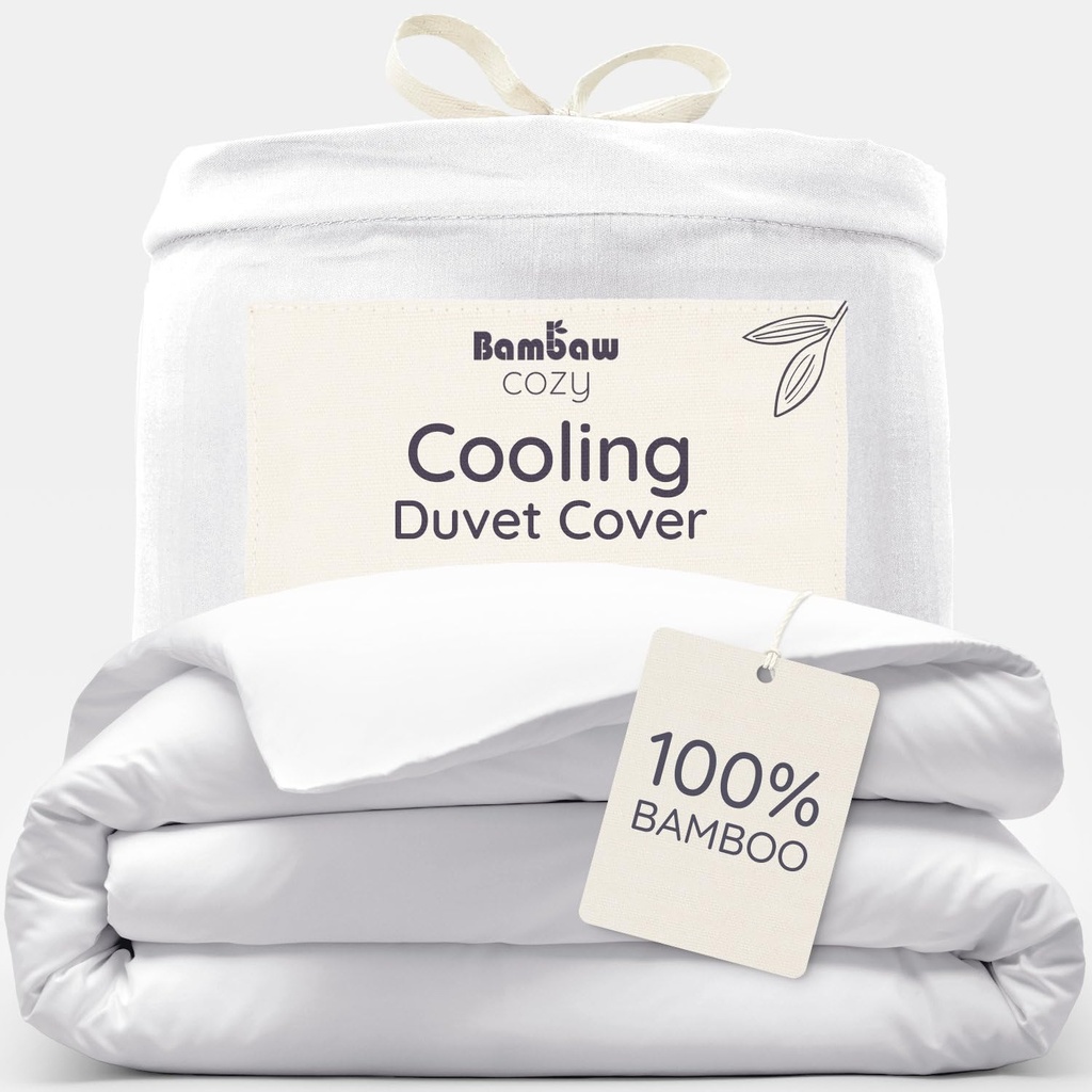 Bambaw Bamboo Double Duvet Cover, 200x200 cm, Hotel Quality Luxury Bedding, 100% Bamboo 