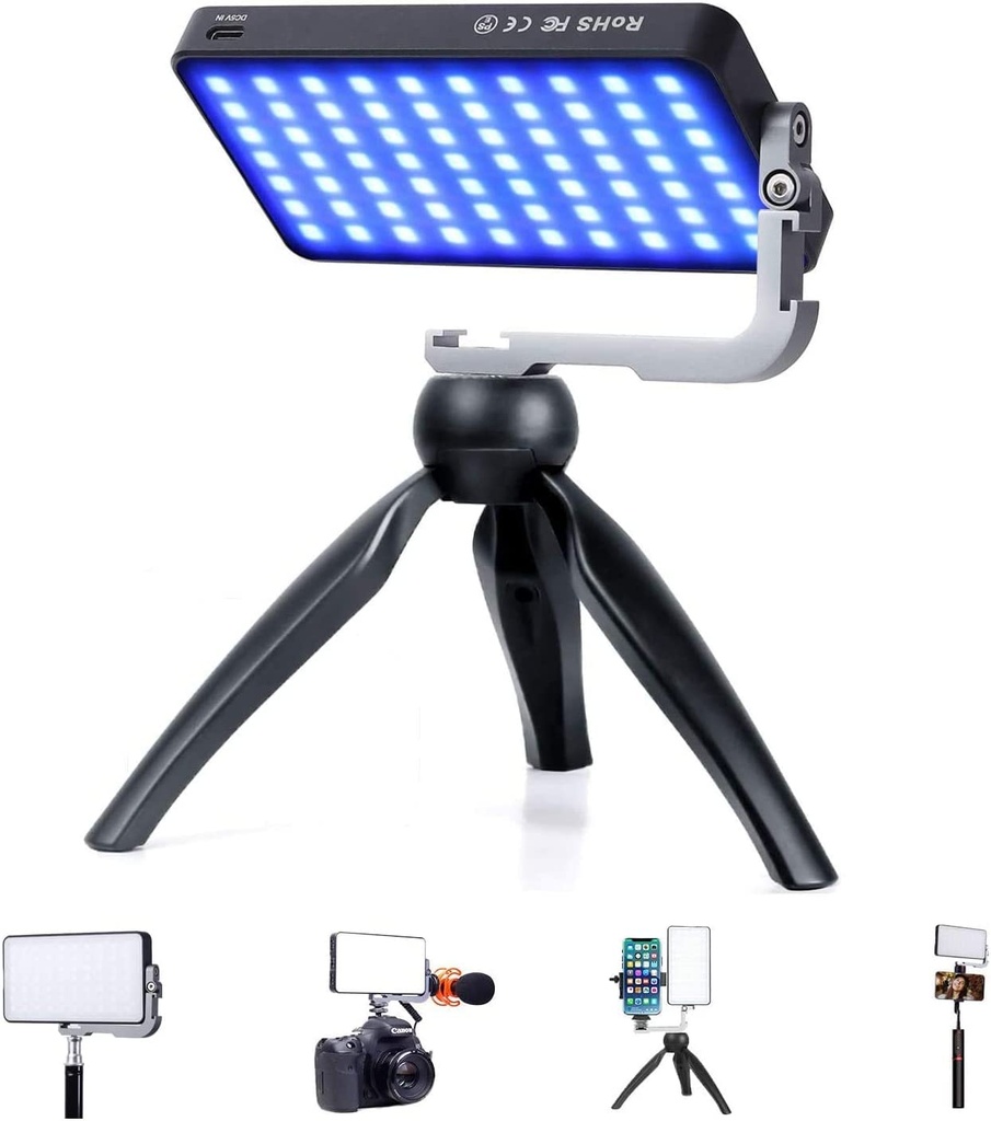 IVISII G2 Pocket RGB Video Light,12W Built-in 4300mAh Rechargeable Battery 360??Full Color
