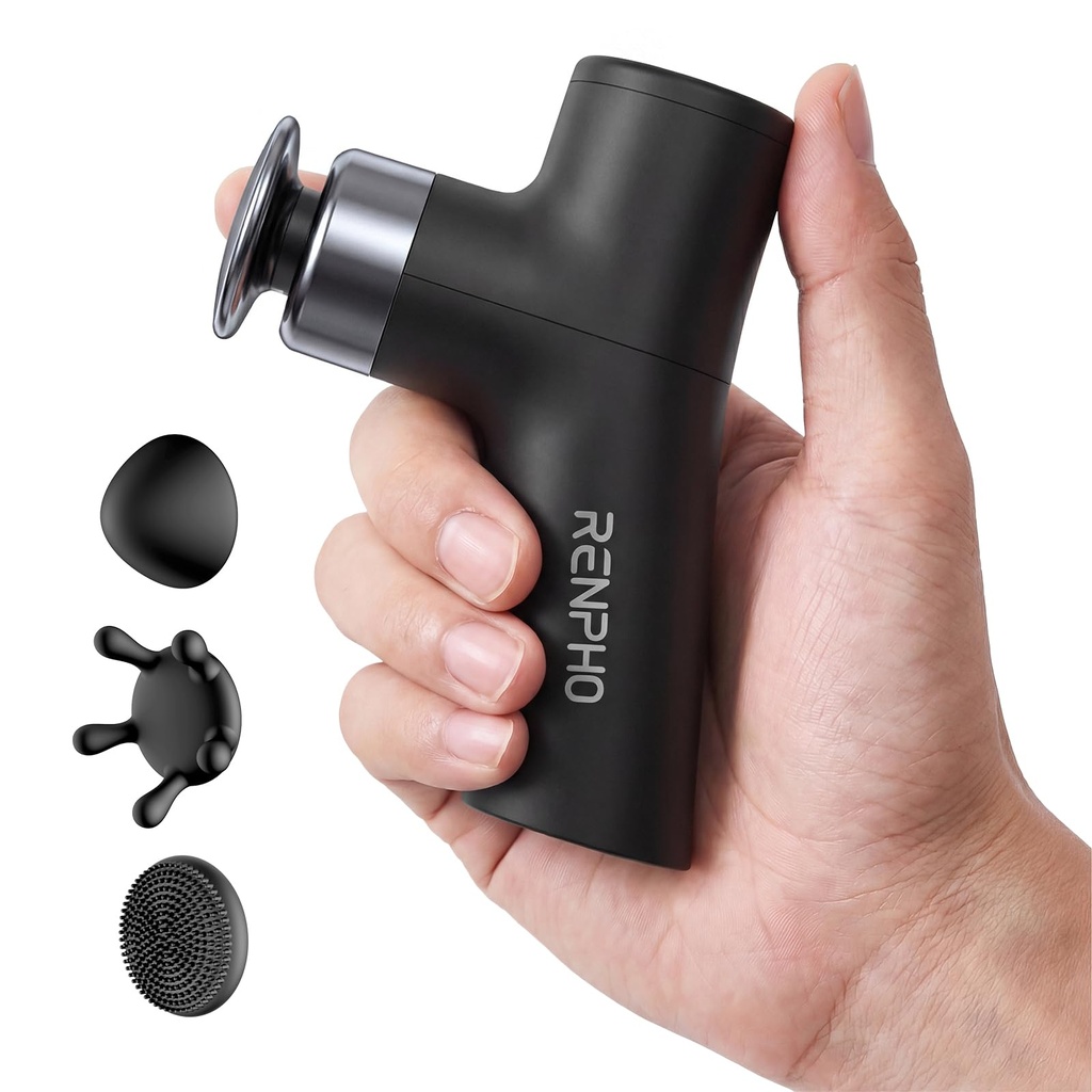 RENPHO Micro One Super Mini Massage Gun with 4 Speed, Small Massage Gun for Deep Tissue 