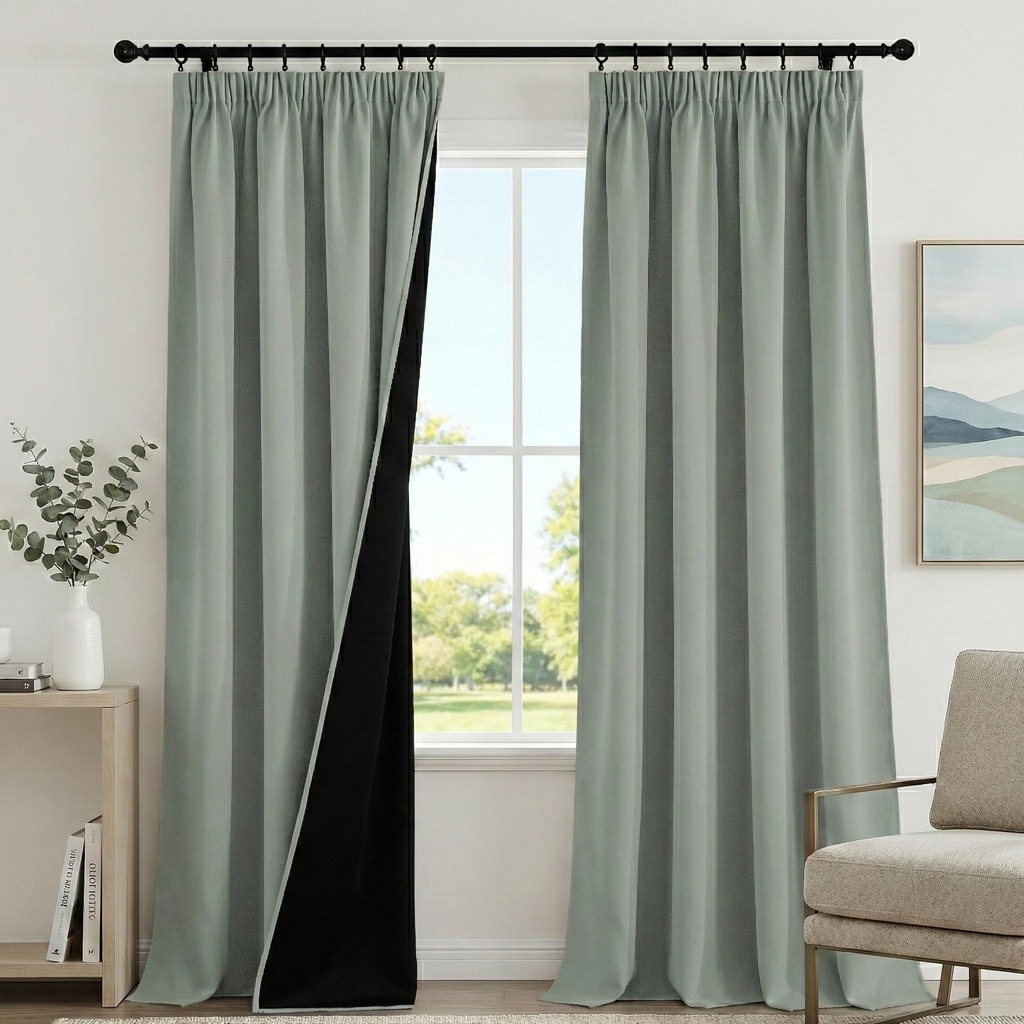 PONY DANCE 100% Blackout Curtains 90 Inch Long for Bedroom, Rod Pocket Thermal Insulated Cu