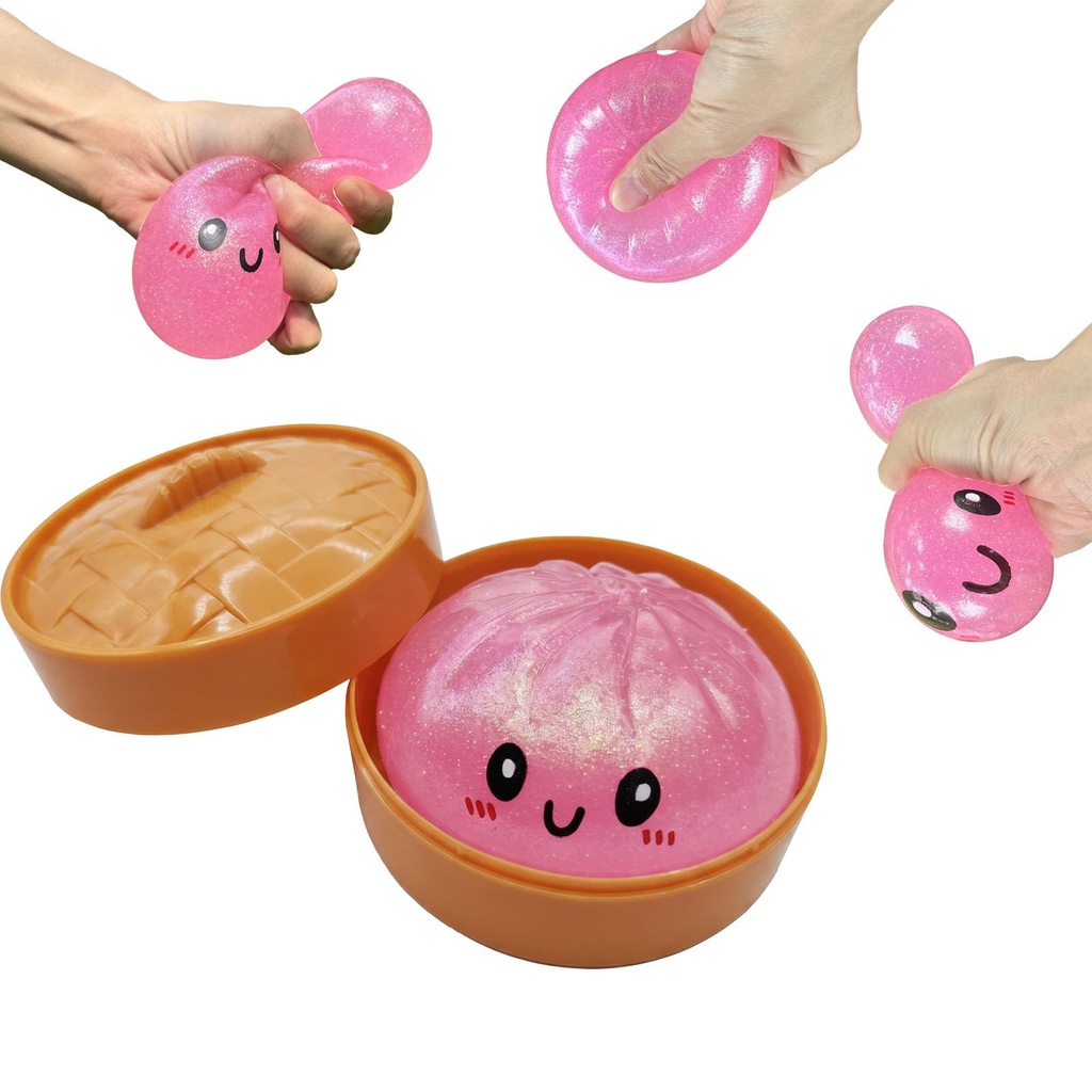 Giant Dumpling Squishy, Mystery Squishy Dumpling Fidget Toys, Glitter Squishys Sensory Toys