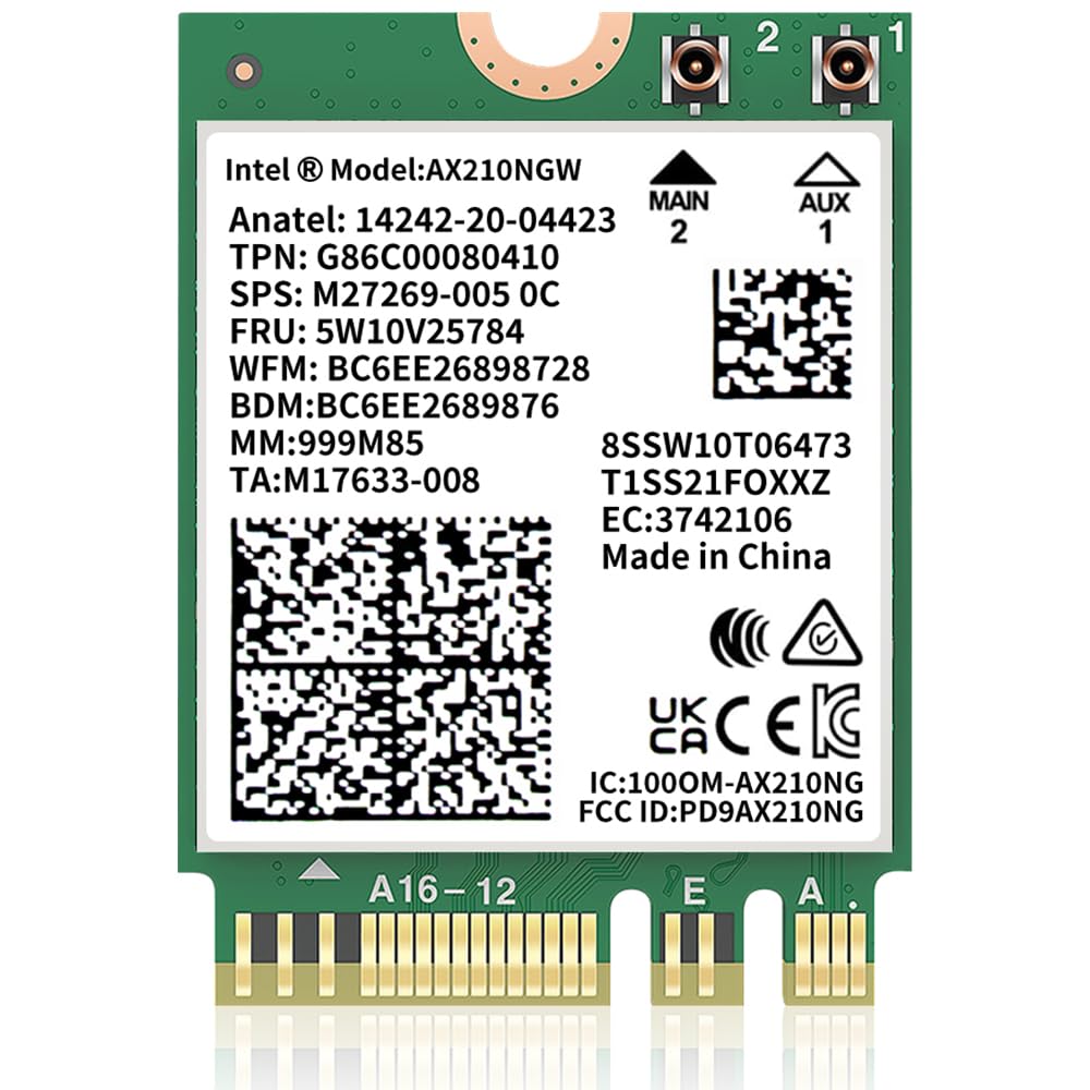 WiFi 6E AX210 NGW WiFi Card with Bluetooth 5.3 WAP3 MU-MIMO 802.11AX Wi-Fi Module Tri-Band