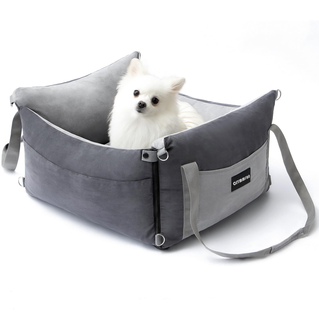 Dog Car Seat for Small & Medium Pet Under 15KG, Portable Travel Bed with Extendable Rest Are