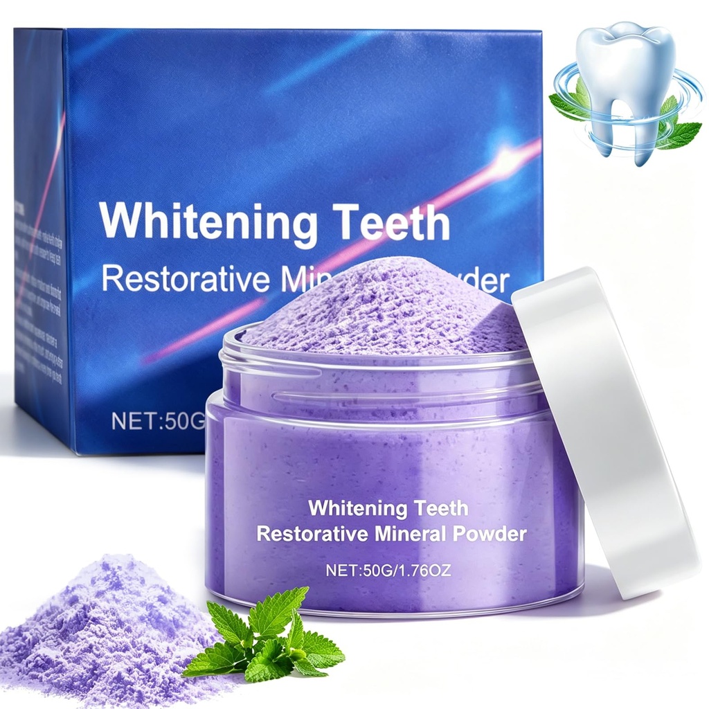 Teeth Whitening Powder, Enamel Teeth Whitening Powder for Sensitive Teeth, Natural Stain Re